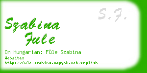 szabina fule business card